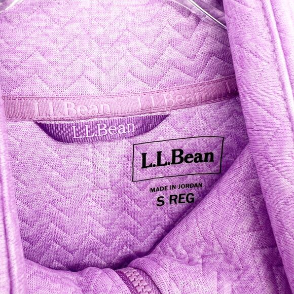 L.L. Bean FlexForward 1/2 Zip Quilted Pullover S Purple - Picture 7 of 9